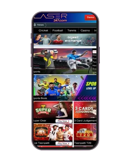 Get instant access to fantasy sports, cricket betting, live casino games, and more – all optimized for your mobile device. The Laser247 mobile app gives you instant access to fantasy sports, cricket betting, and live casino games anytime, anywhere. With secure payments, real-time odds, 24/7 support, and exclusive rewards, it’s designed for convenience and excitement. Download now to enjoy faster play, smarter bets, and bigger wins. Key Features Instant Login – Biometric authentication support Live Streaming – Watch cricket matches while betting Push Notifications – Never miss contest deadlines or match updates Offline Mode – View your teams and bets even without internet Quick Deposits – UPI integration for instant payments